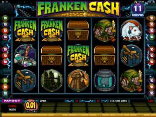 Play Franken Cash Slot at River Belle